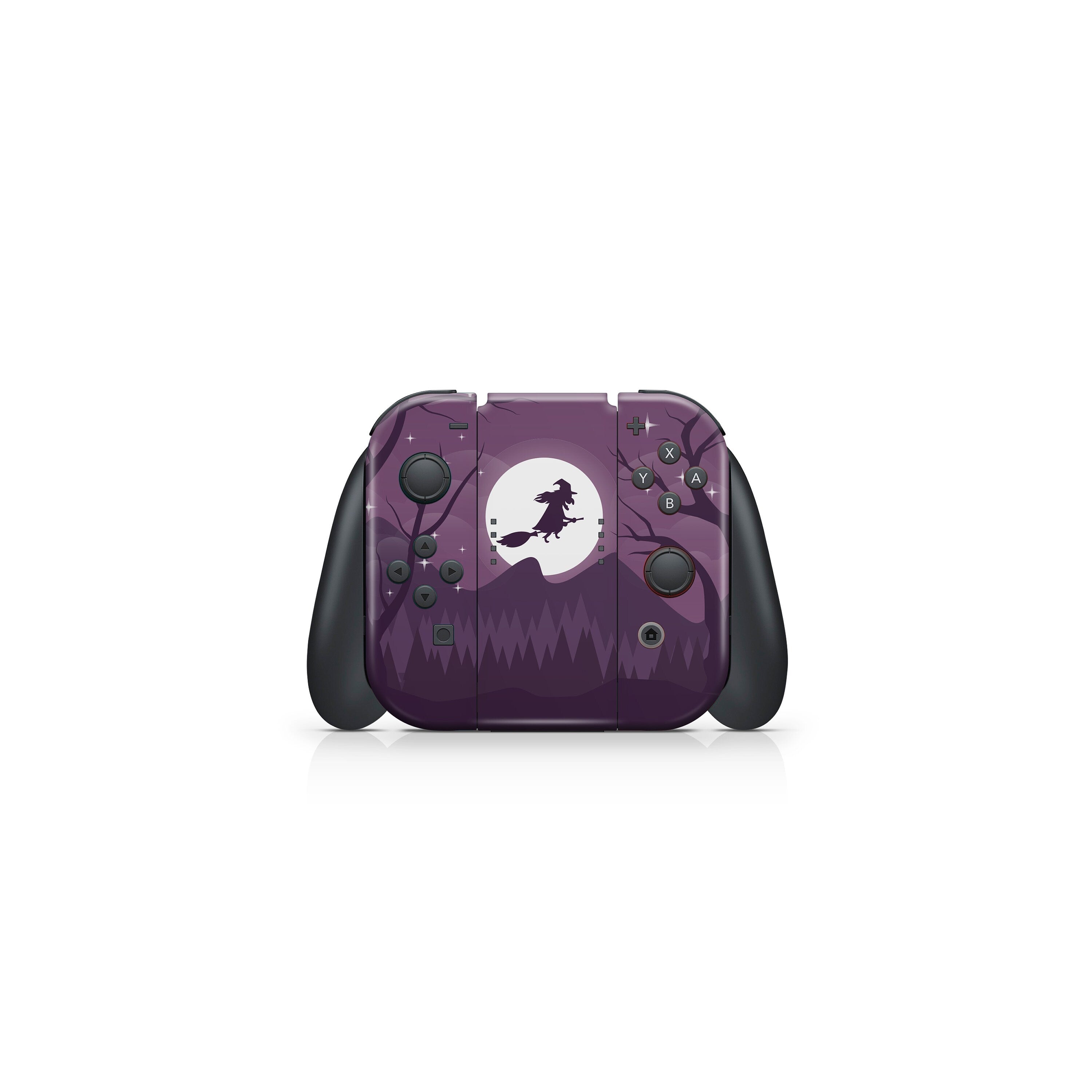 Halloween nintendo switches skin ,Purple Witch switch skin Full cover decal vinyl 3m stickers