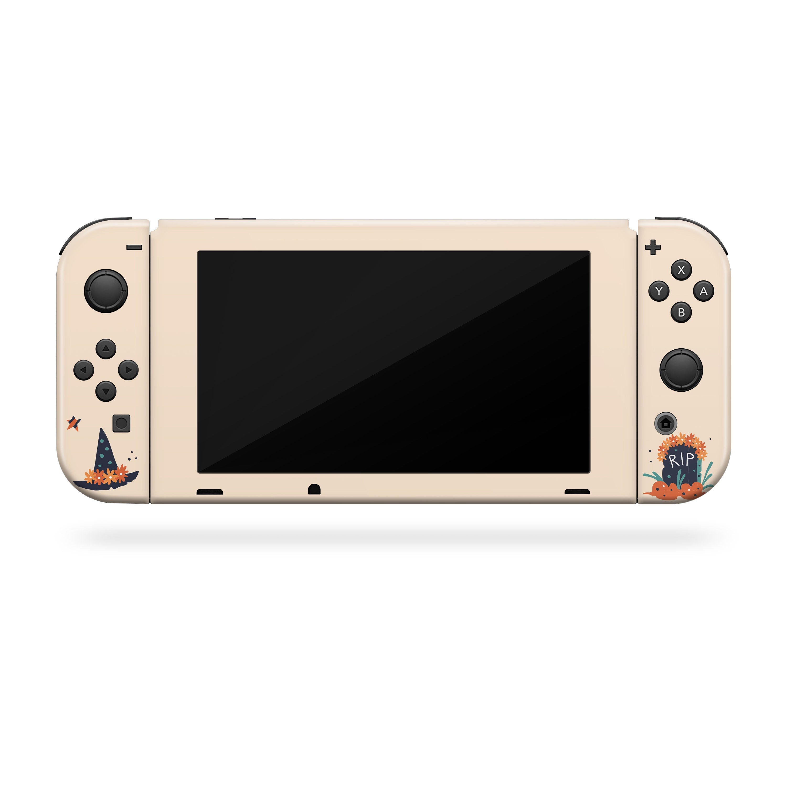 Halloween nintendo switches skin spooky Pumpkin ,Beige Witch switch skin Full cover decal vinyl 3m stickers