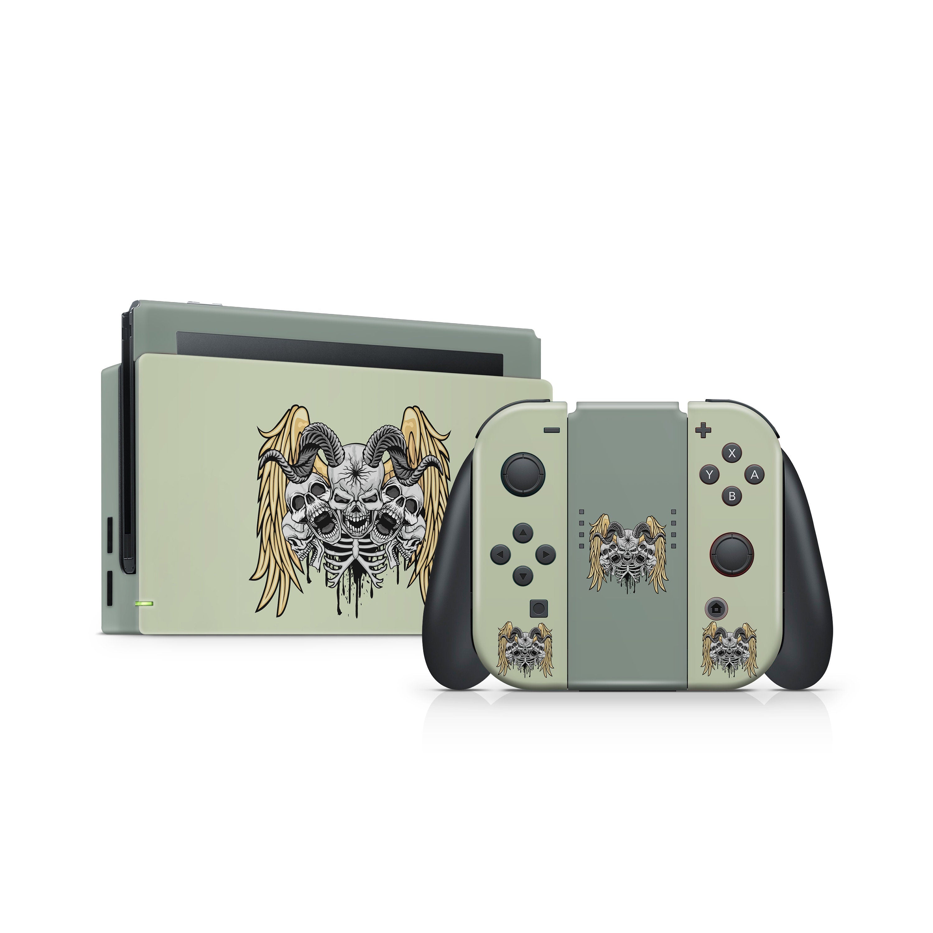 Skulls nintendo switches skin ,Halloween switch skin Full cover decal vinyl 3m stickers