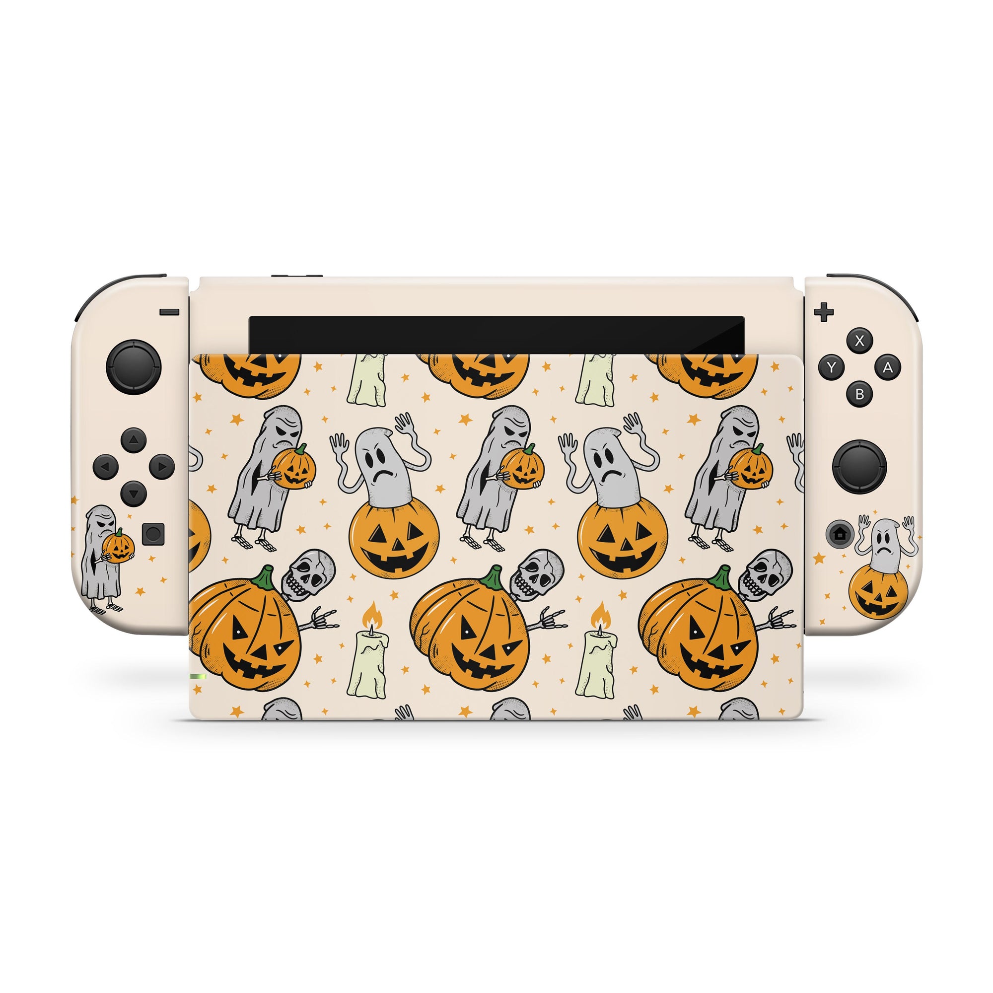 Pumpkin nintendo switches skin Halloween ,spooky Kawaii switch skin Full cover decal vinyl 3m stickers