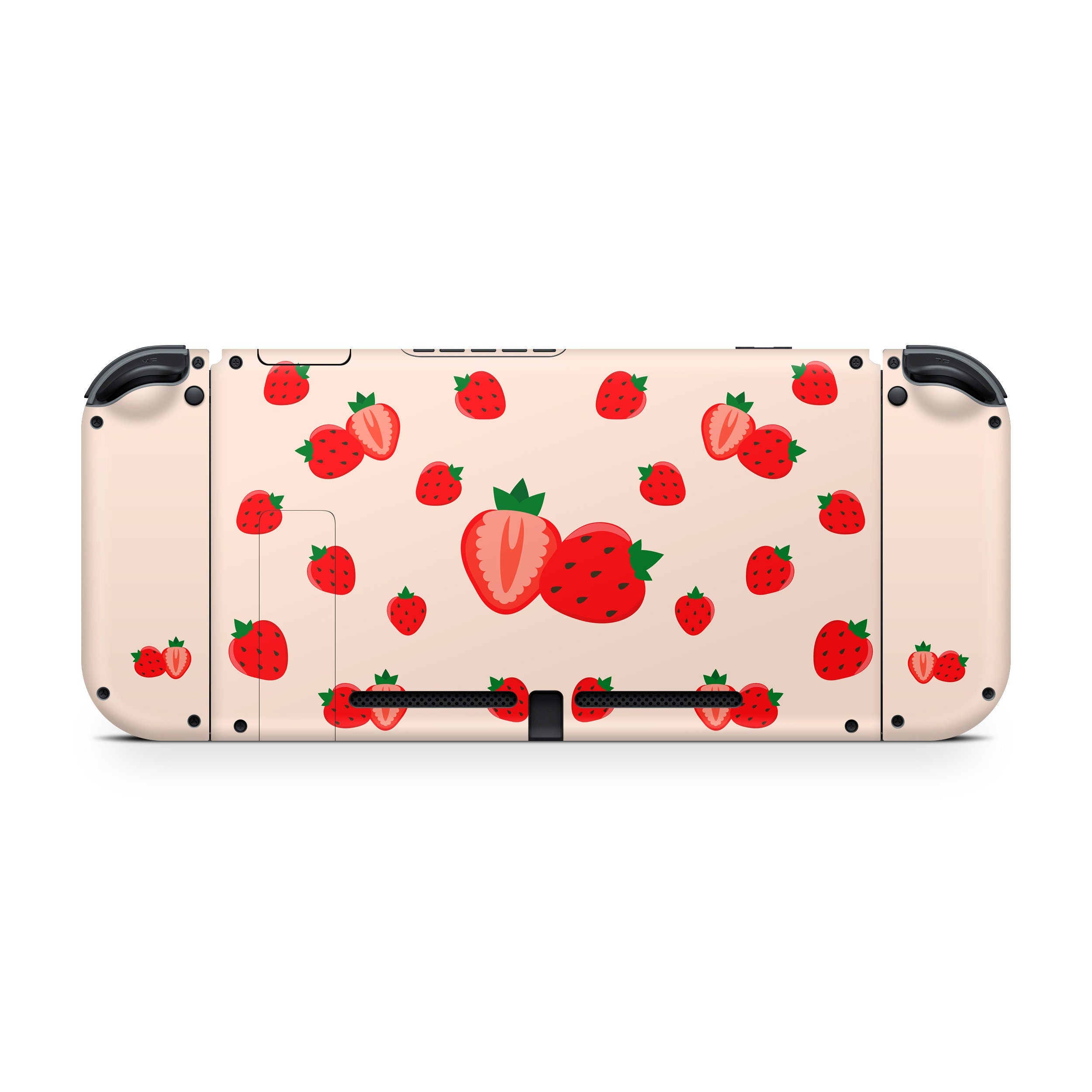 Cute strawberry nintendo switches skin ,Egg Cream switch skin Full cover decal 3m