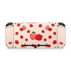 Cute strawberry nintendo switches skin ,Egg Cream switch skin Full cover decal 3m