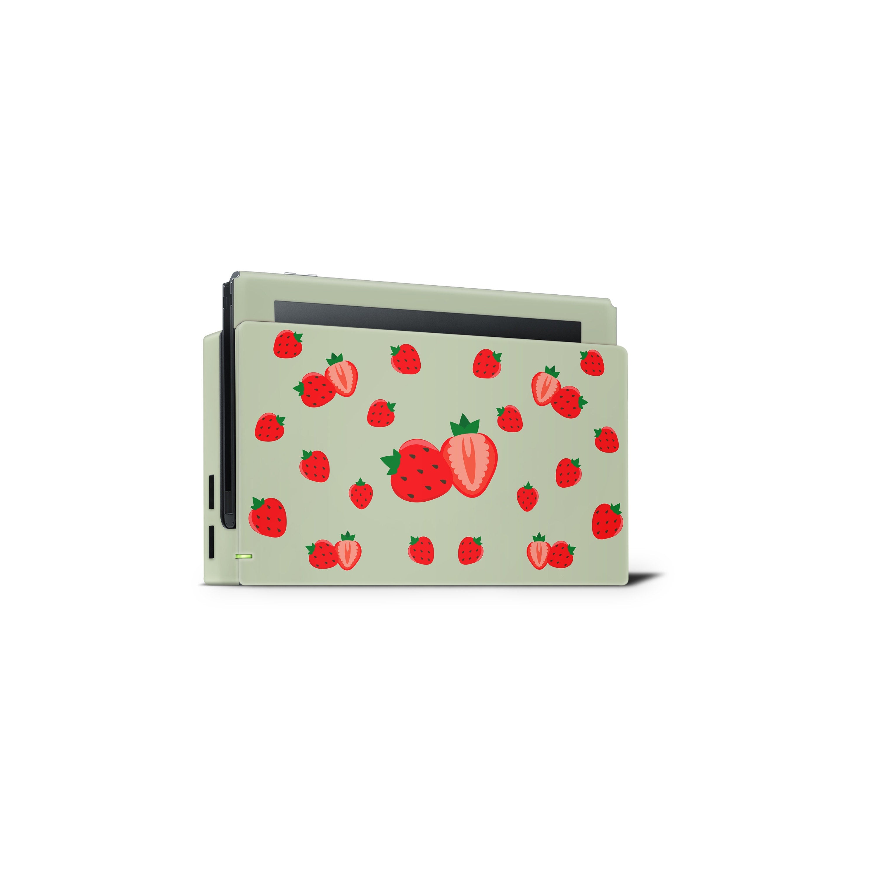 Green nintendo switches skin, Cute strawberry switch skin Full cover decal 3m