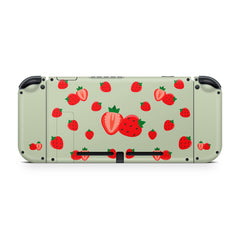 Green nintendo switches skin, Cute strawberry switch skin Full cover decal 3m