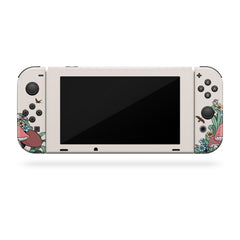 Cute Mushroom nintendo switches skin ,Kawaii switch oled skin  Full cover 3m pastel stickers