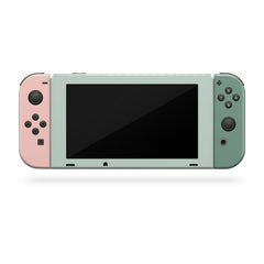 Pastel Green nintendo switches skin ,Retro Colorwave switch OLED skin Color Blocking skin Full cover 3m