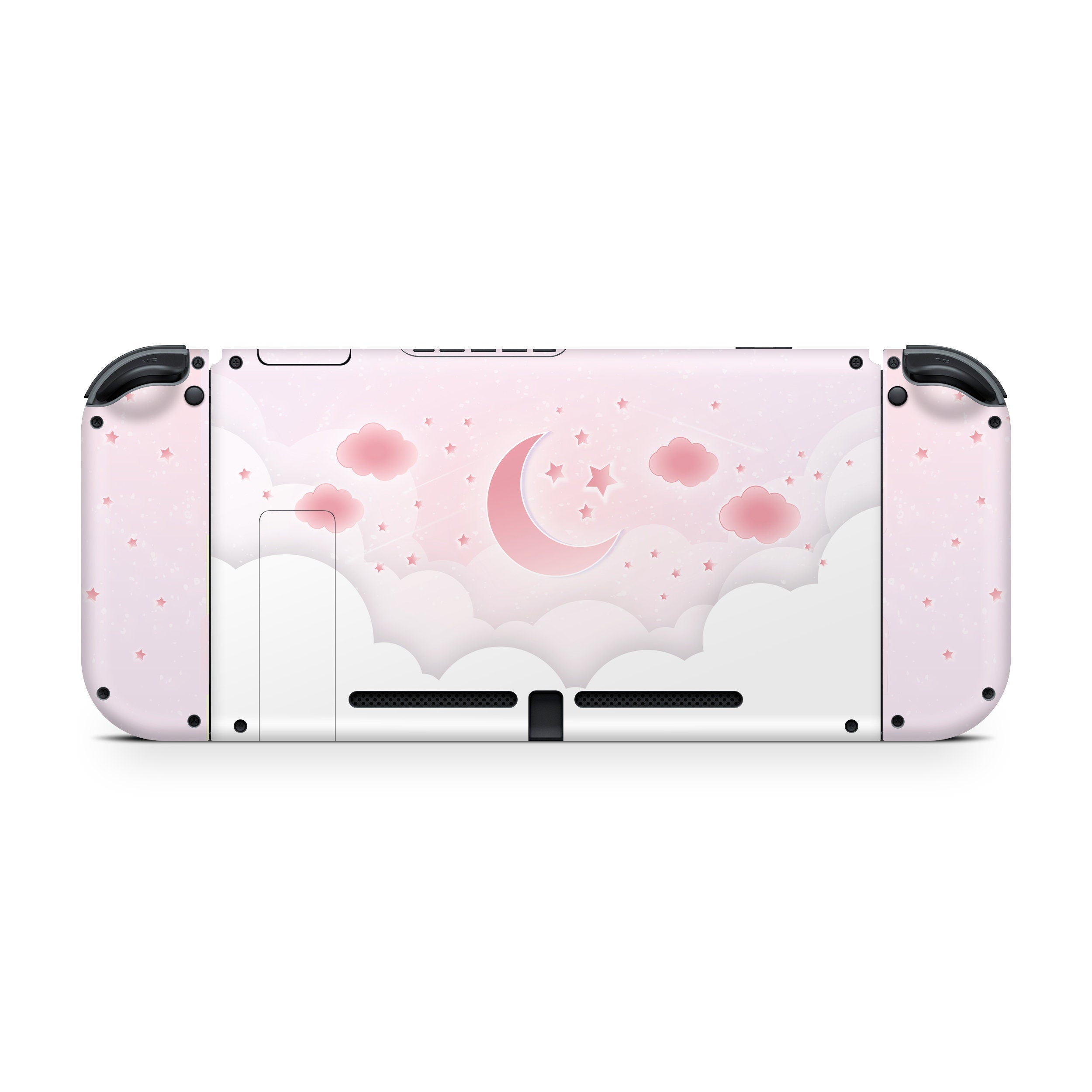 Nintendo switches skin pastel pink Clouds, Moon switch skin Full wrap 3m