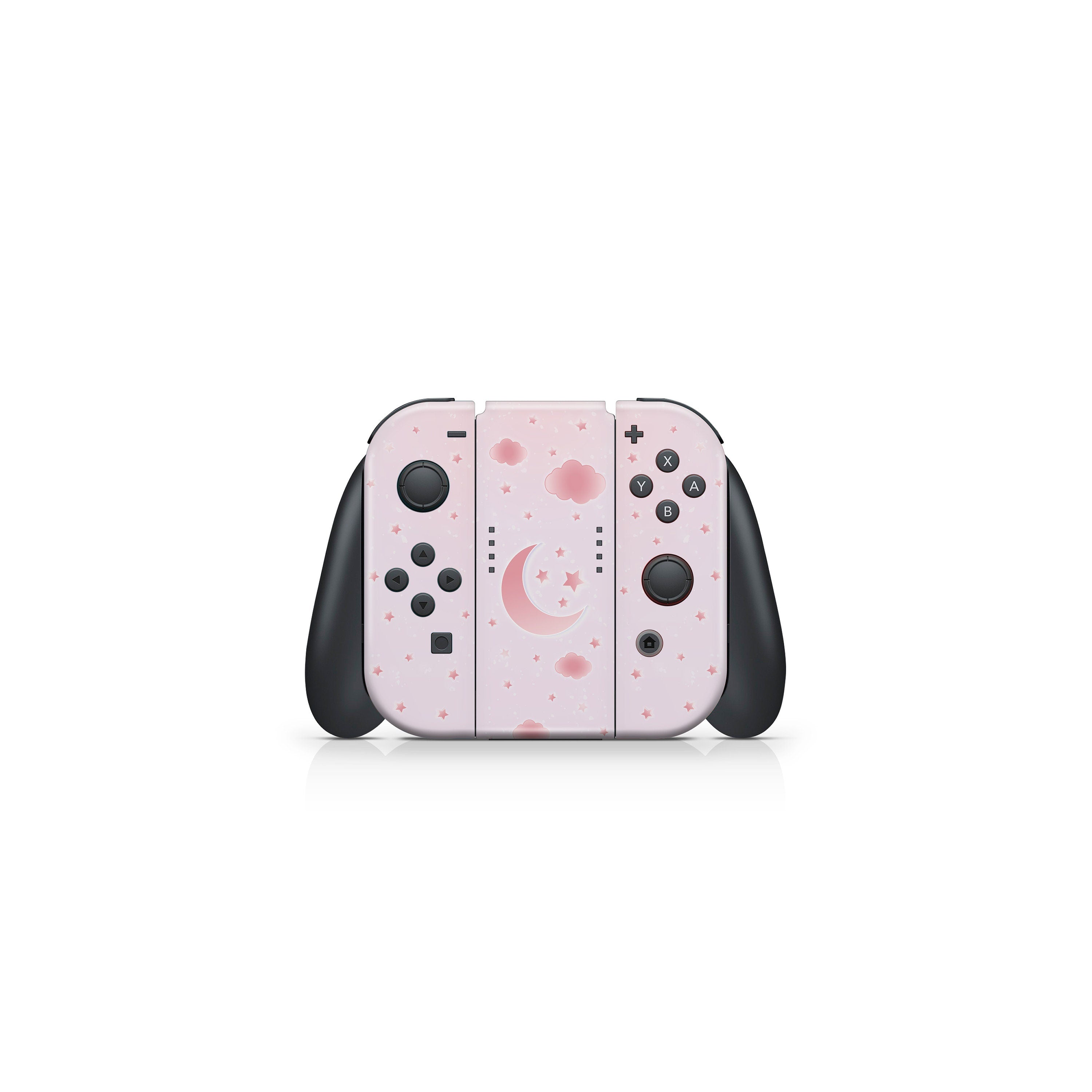 Nintendo switches skin pastel pink Clouds, Moon switch skin Full wrap 3m