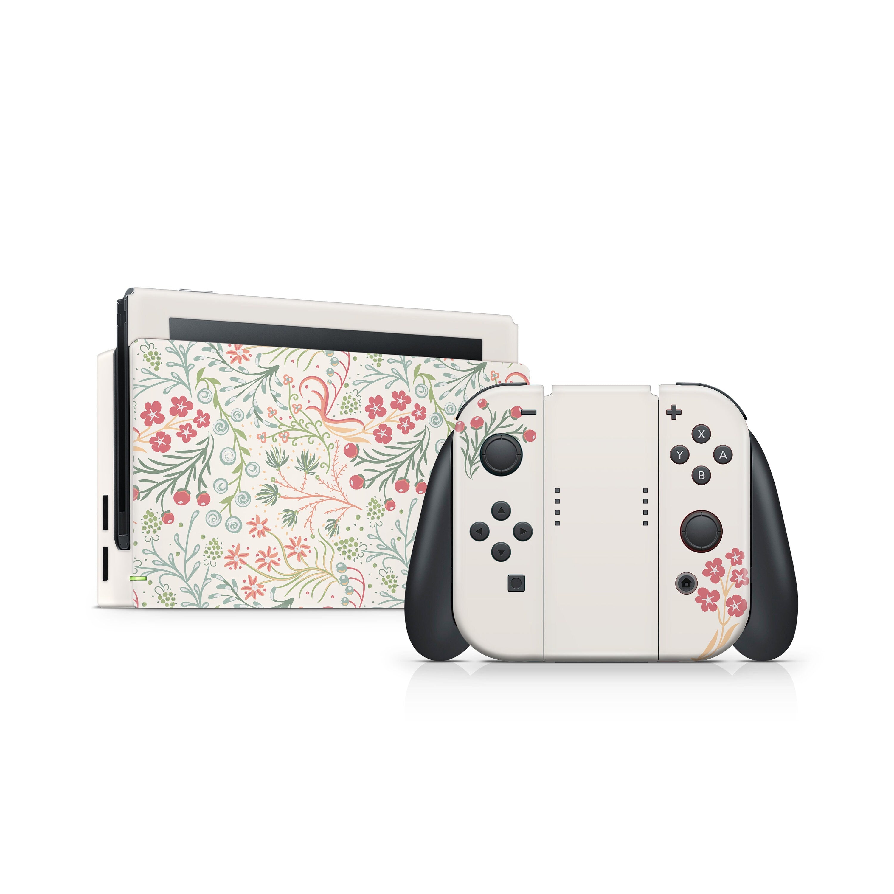 Nintendo switches skin Sakura, Cherries blossoms Flowers switch skin Full cover decal vinyl 3m stickers