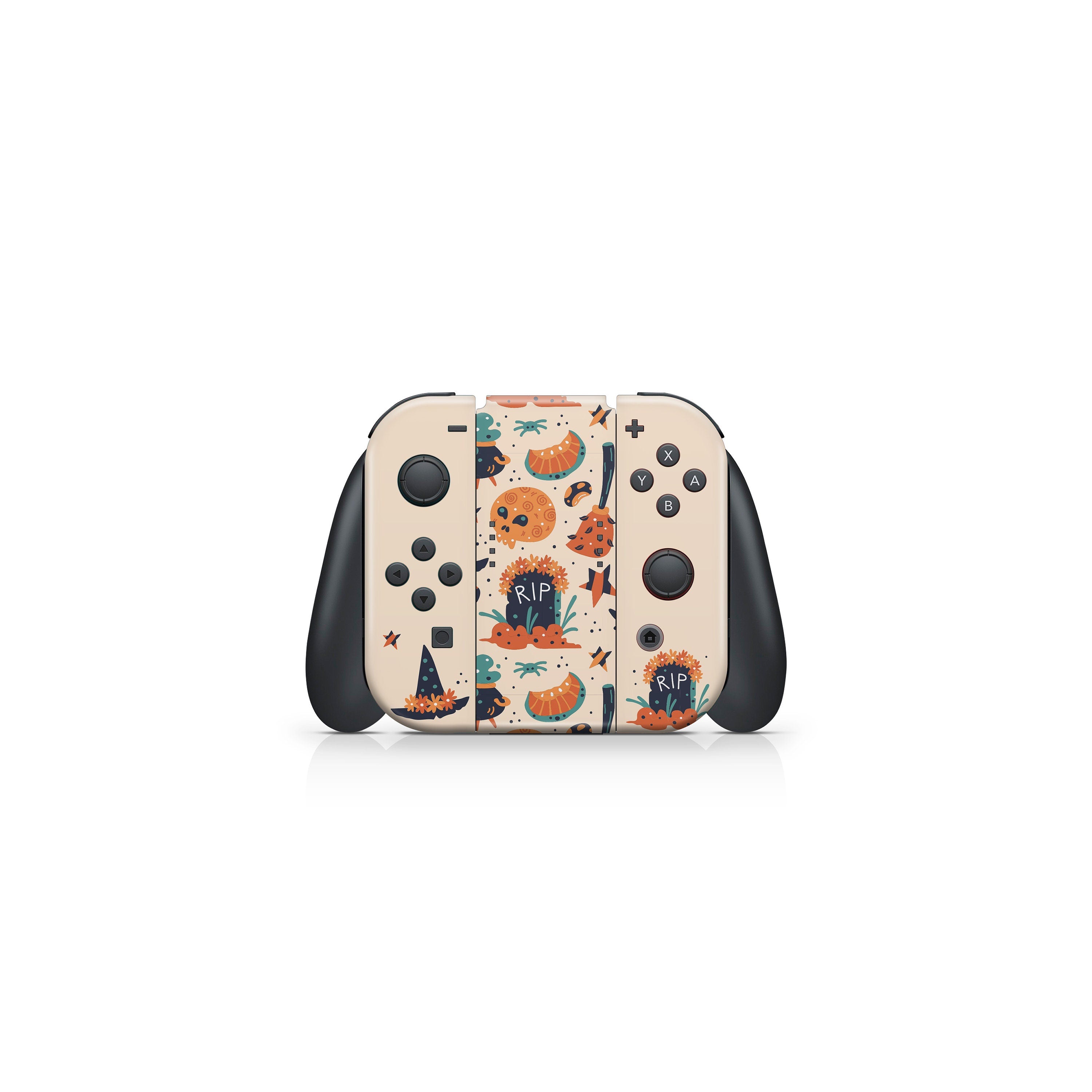 Halloween nintendo switches skin spooky Pumpkin ,Beige Witch switch skin Full cover decal vinyl 3m stickers