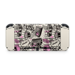 Graffiti nintendo switches skin Halloween ,Pink switch skin Full cover decal vinyl 3m stickers