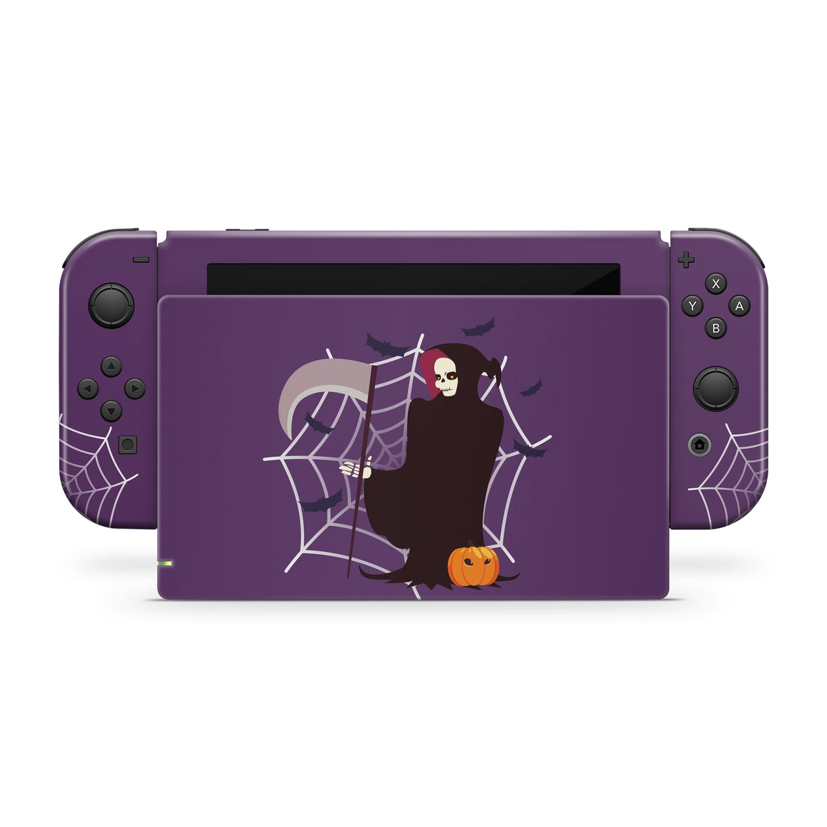 Halloween nintendo switches skin spooky Grim Reaper, Cobwebs switch skin Full cover decal vinyl 3m stickers