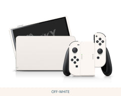 Nintendo Switches Oled skin solid color, Classic switch oled skin green, blue and off-white Full cover 3m