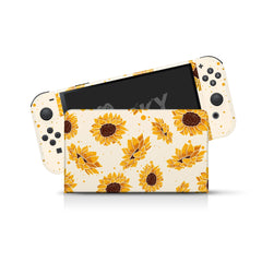 Nintendo Switch oled skin sunflowers, Cute yellow switch oled skin Full wrap 3m