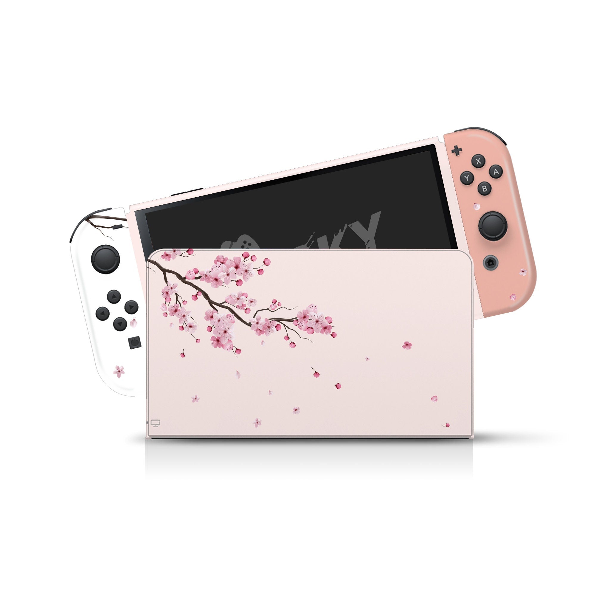 Japanese Sakura Nintendo switches oled skin, Cherry blossom switch oled skin Full wrap 3m