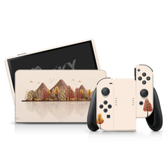 Nintendo switches oled skin Mountains, Cute Beige switch oled skin Full wrap 3m