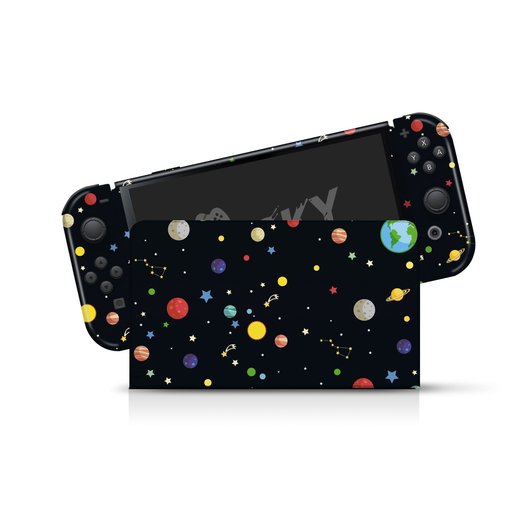 Nintendo switches oled skin Galaxy, Planets switch oled skin Full wrap 3m