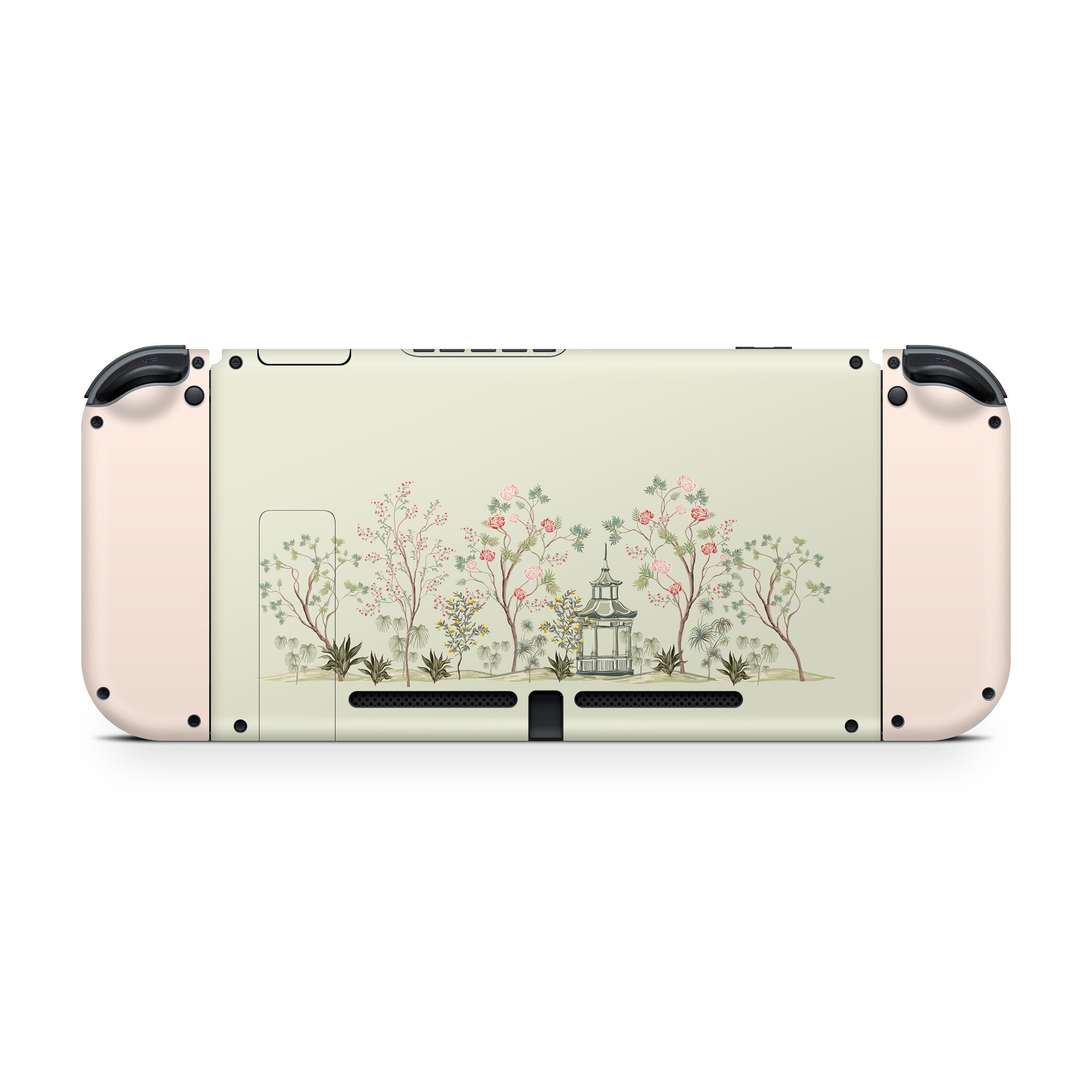 Nintendo switches skin Green & CREAM , japanese Sakura switch skin Cherry Blossom Full cover 3m