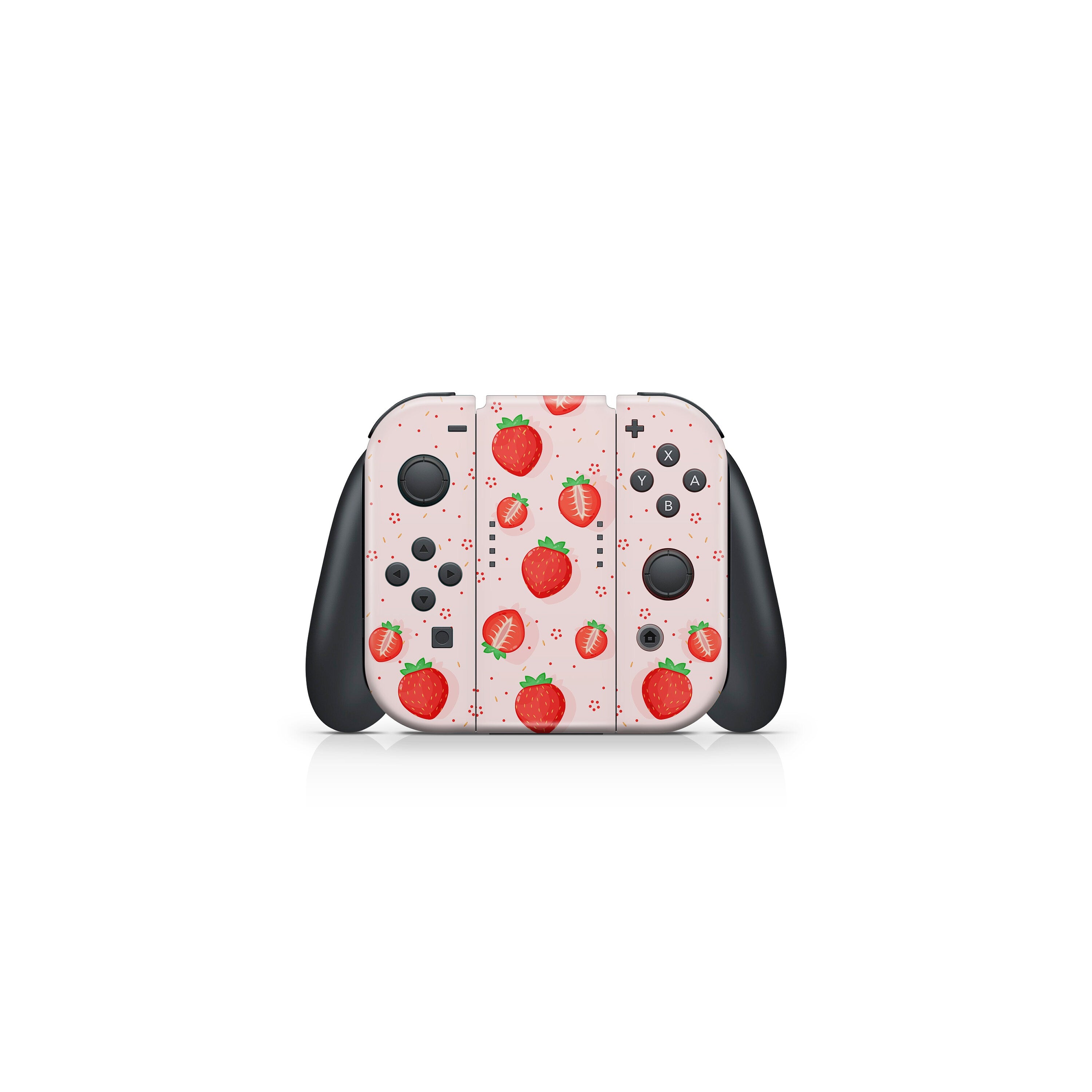 Kawaii strawberry nintendo switches skin ,Pink switch skin vinyl 3m Decal sticker Full wrap cover