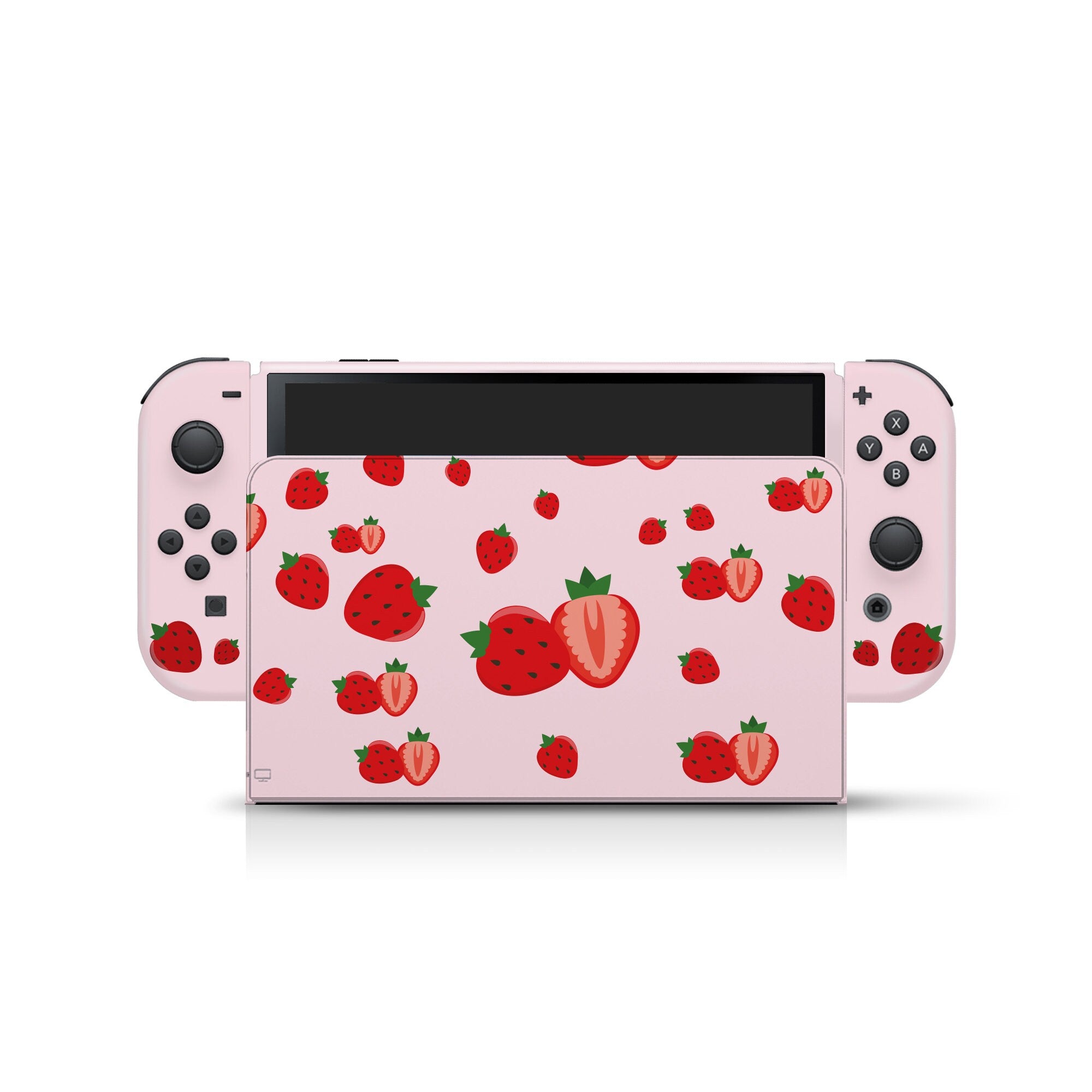 Nintendo switches oled skin strawberry, Cute pink switch oled skin Full wrap 3m