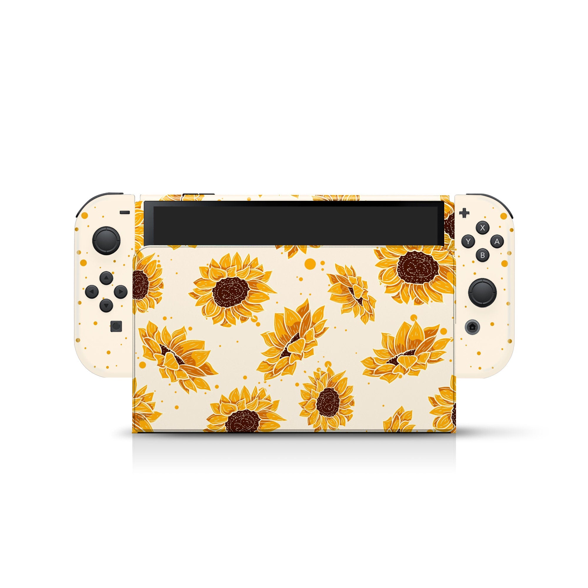 Nintendo Switch oled skin sunflowers, Cute yellow switch oled skin Full wrap 3m