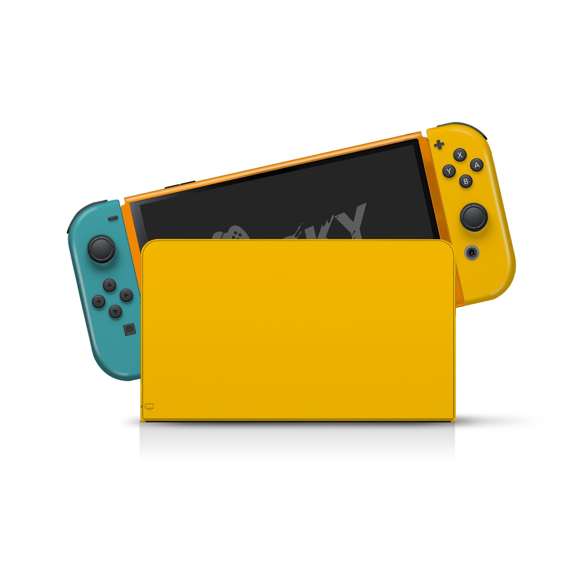 Nintendo switches oled skin ,Yellow Colorwave switch oled skin Color Blocking Full wrap cover 3m