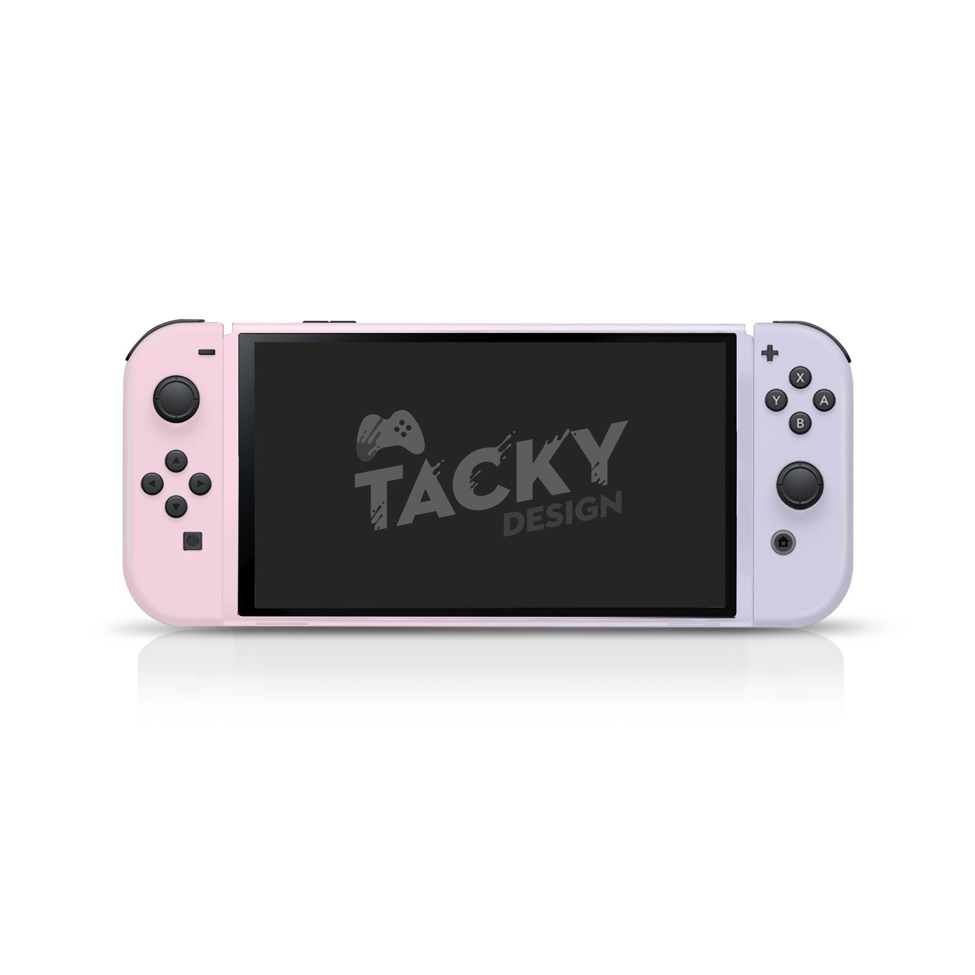 Classic Nintendo switches oled skin, Pastel pink and purple Colorwave switch oled skin Duo Color Blocking Full wrap cover 3m