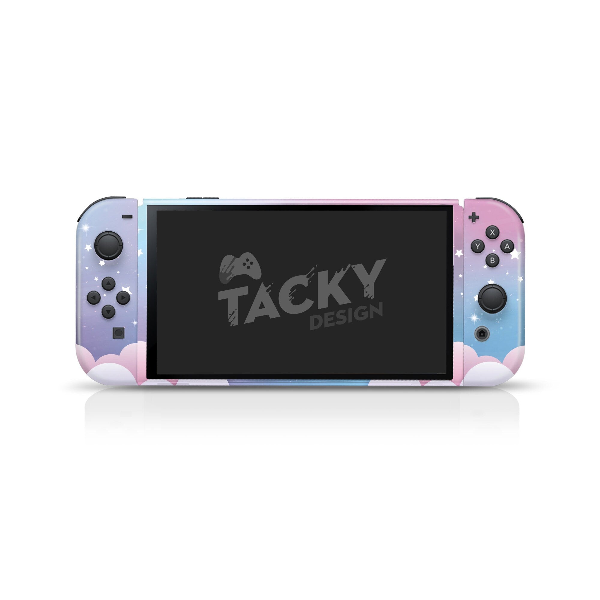 Clouds Nintendo switches oled skin, Moon Blue pastel switch oled skin Full wrap 3m