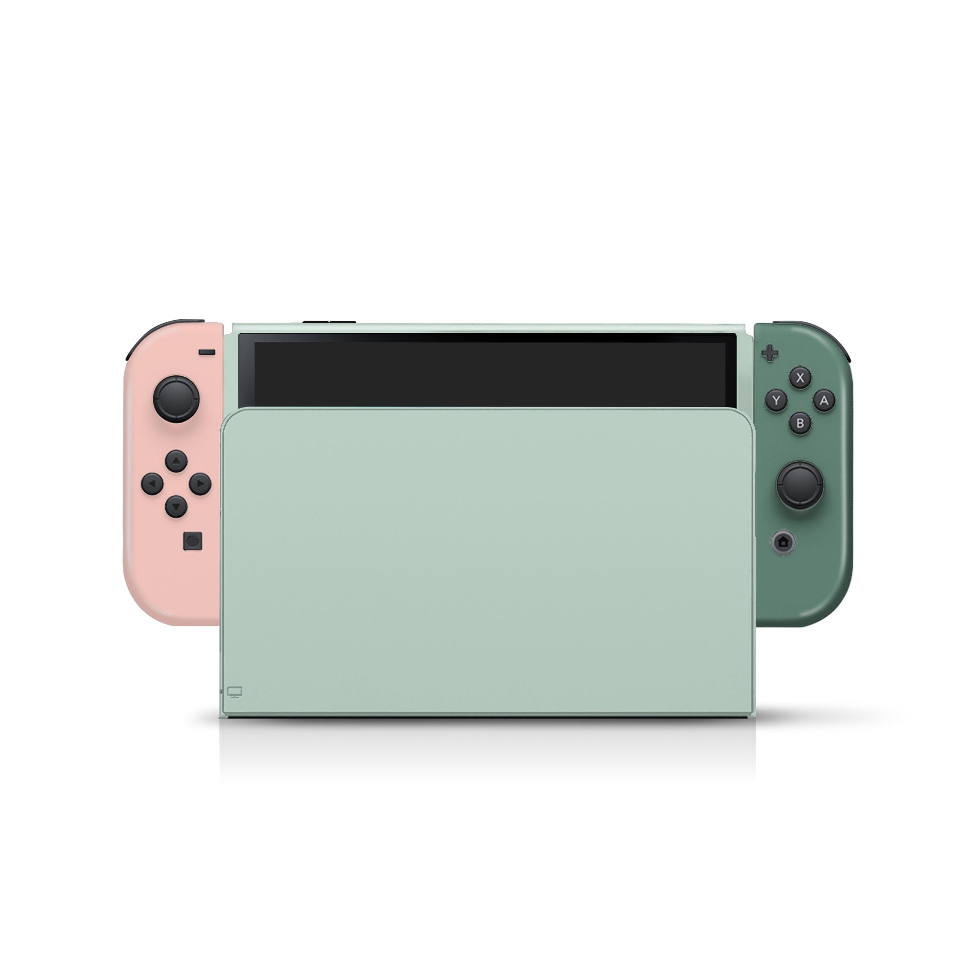 Green Nintendo switches oled skin, Pastel Colorwave switch oled skin Color Blocking Full wrap cover 3m