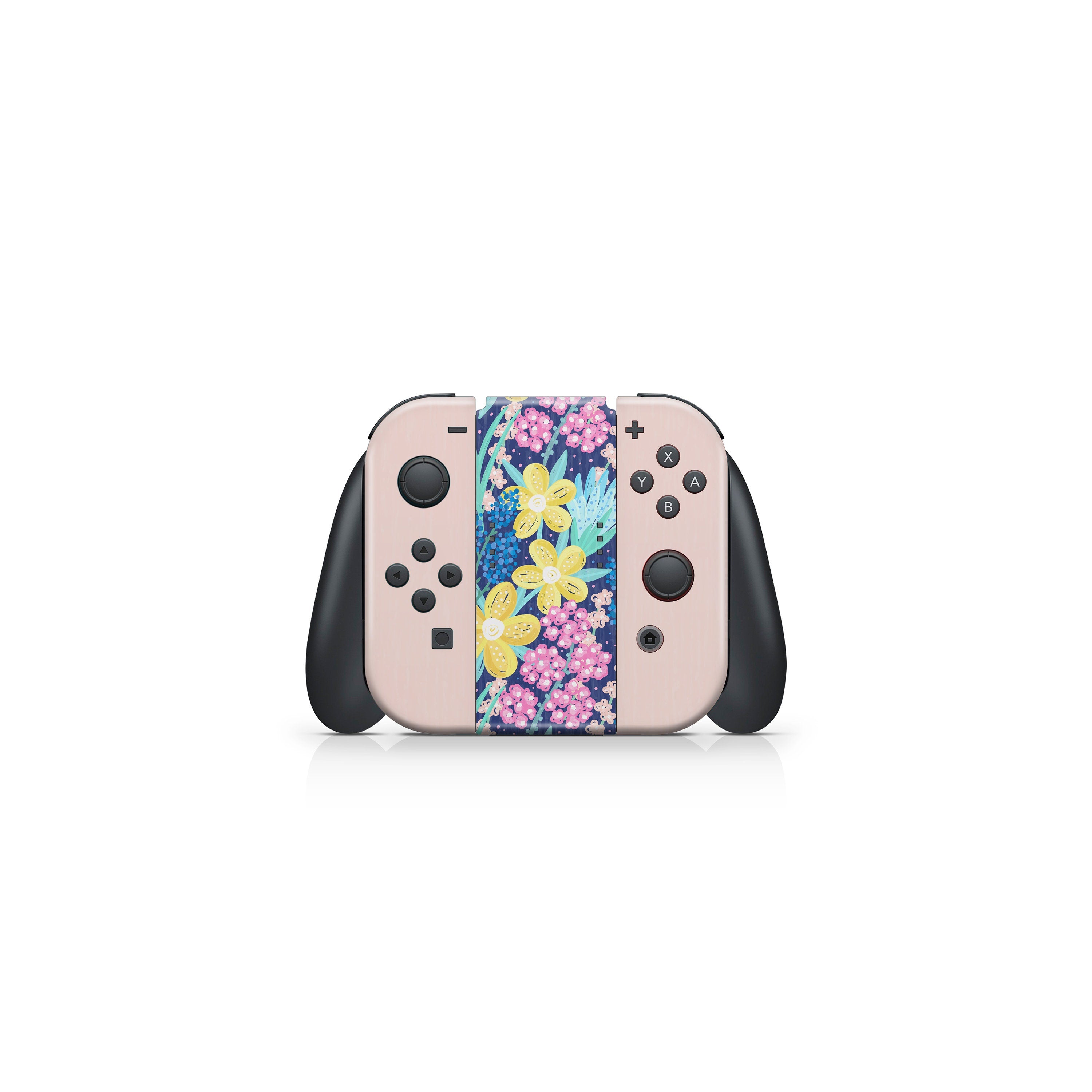 Nintendo switches skin Flowers, Pink switch skin Full cover decal vinyl 3m stickers