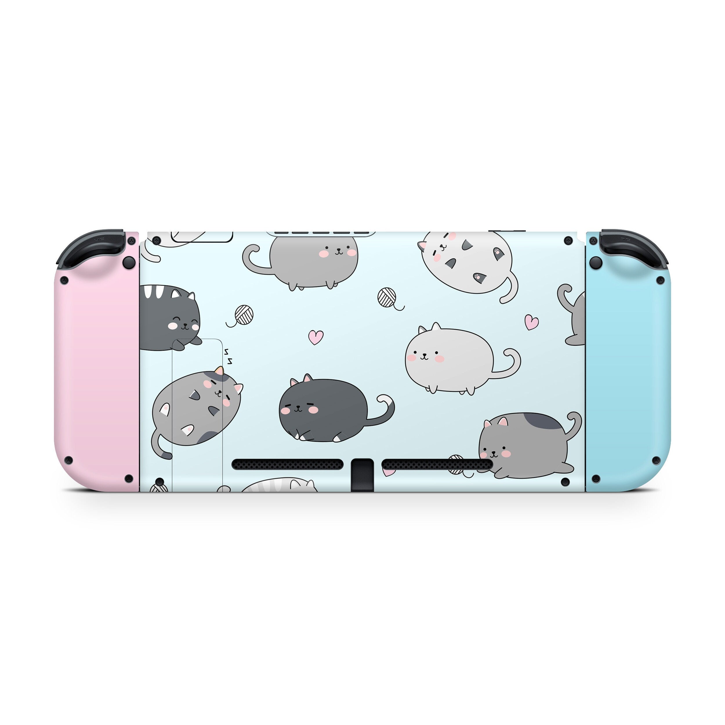 Kawaii nintendo switches skin, Cute Cats switch skin, Pet pastel switch skin Full wrap 3m