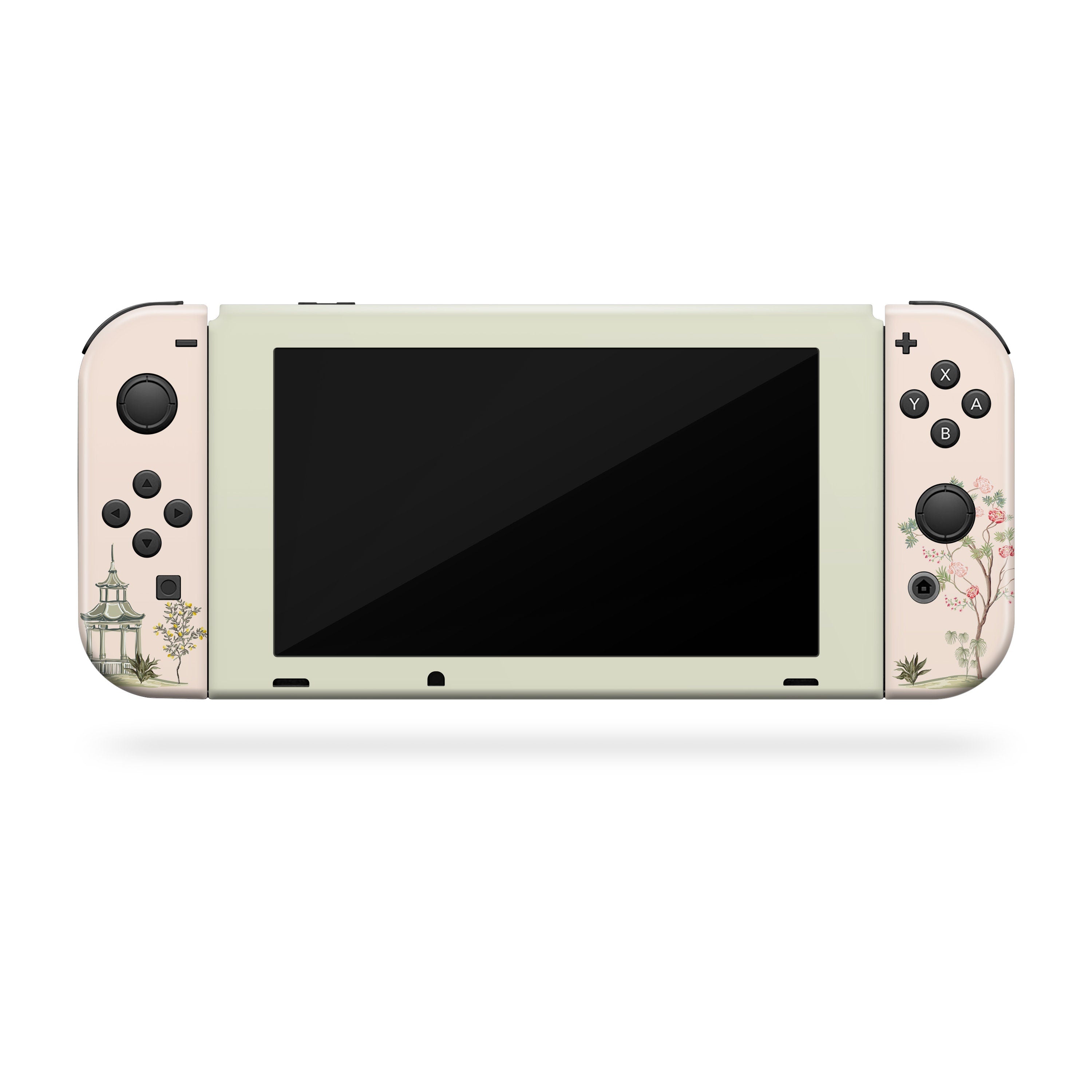 Nintendo switches skin Green & CREAM , japanese Sakura switch skin Cherry Blossom Full cover 3m