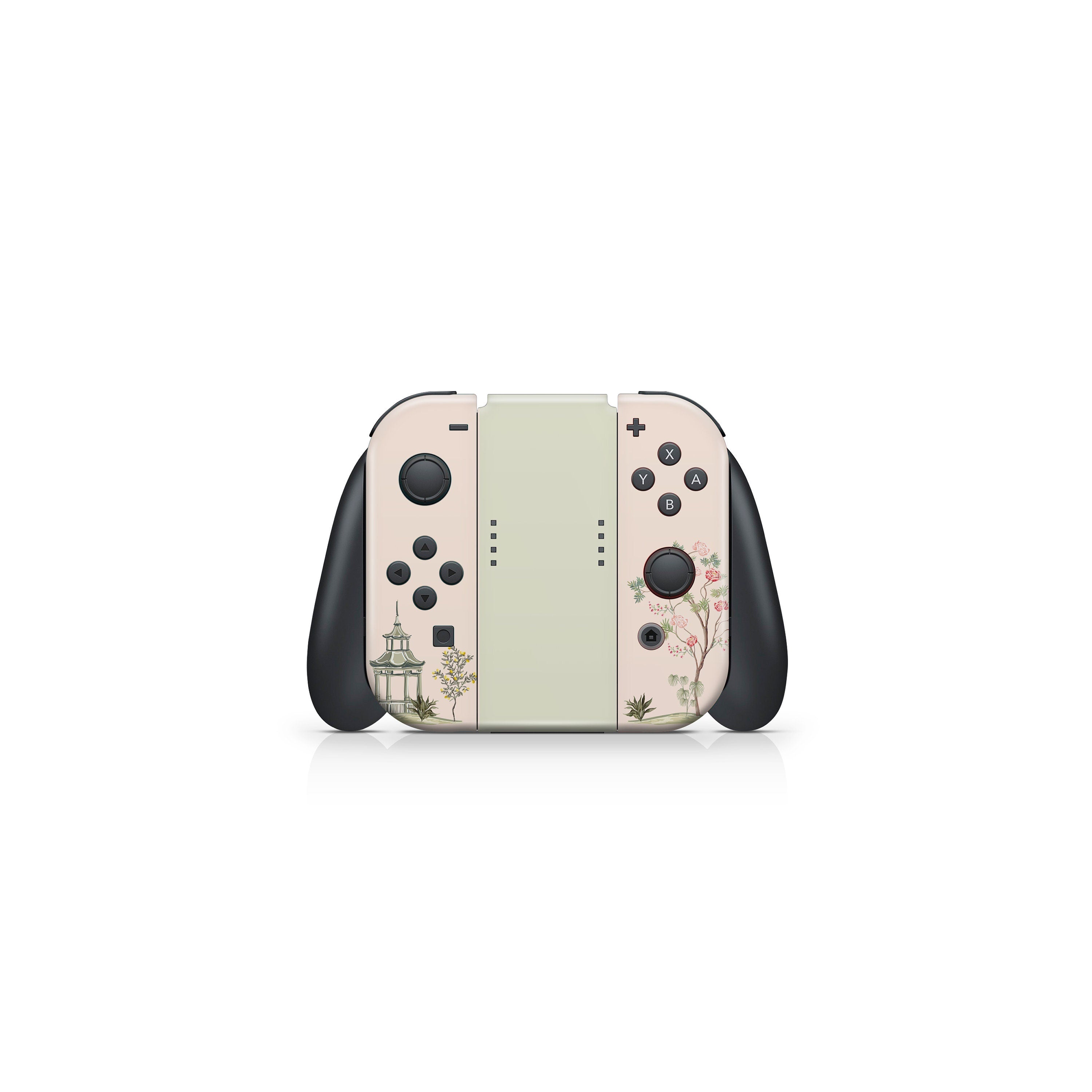 Nintendo switches skin Green & CREAM , japanese Sakura switch skin Cherry Blossom Full cover 3m