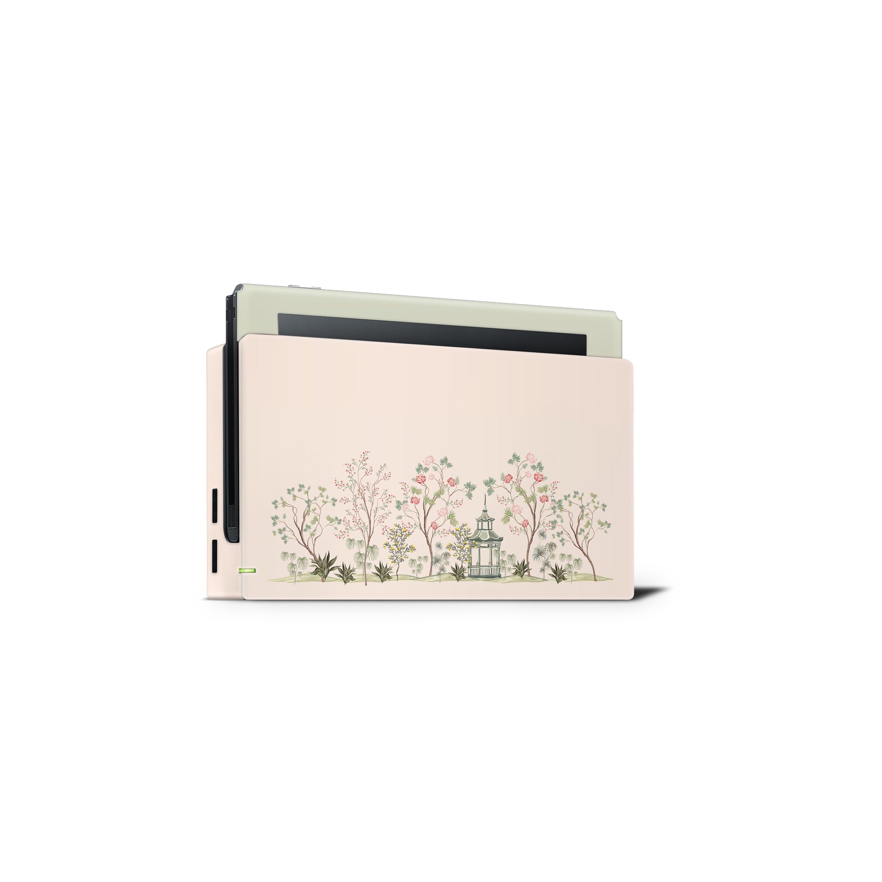 Nintendo switches skin Green & CREAM , japanese Sakura switch skin Cherry Blossom Full cover 3m