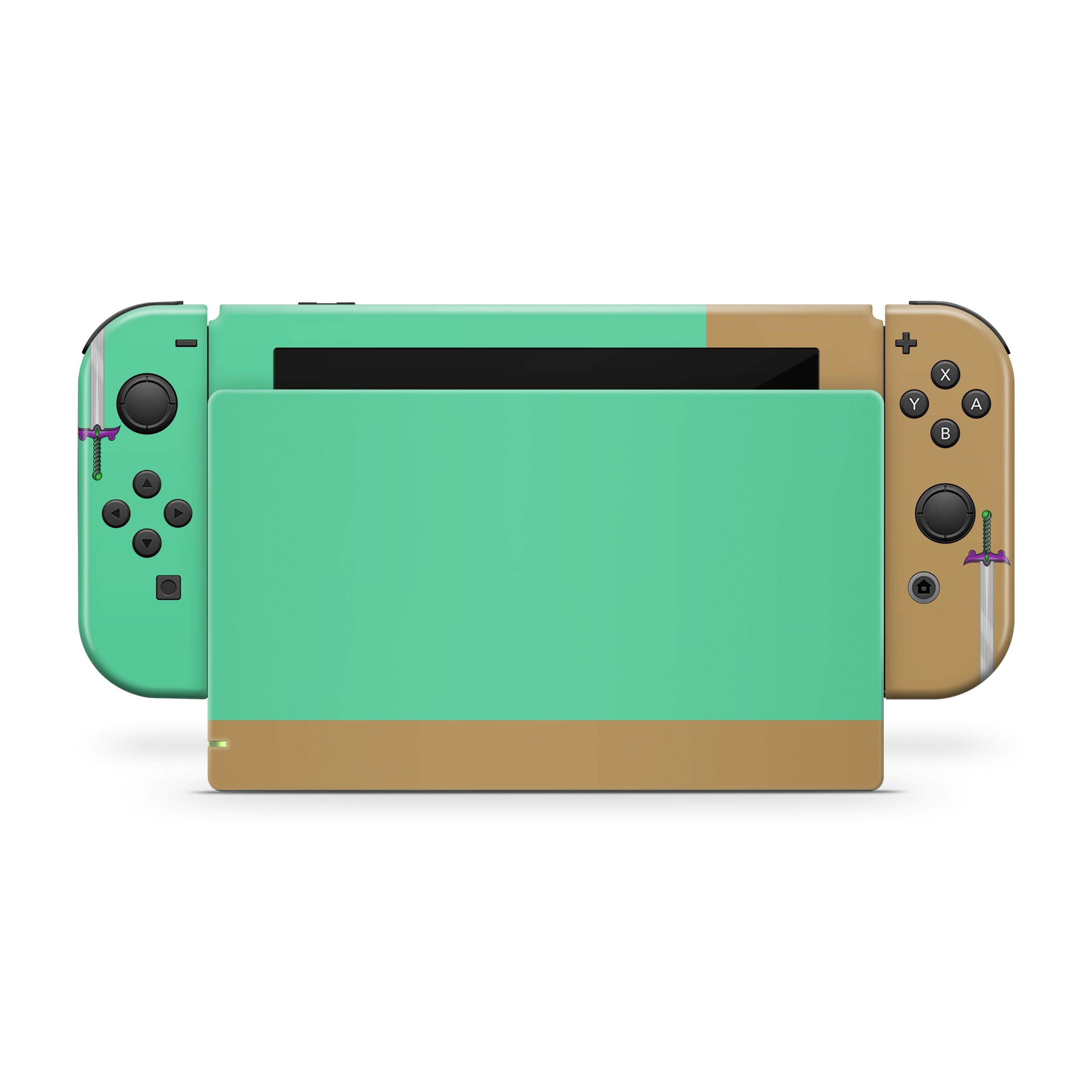 The Legend nintendo switches skin ,Colorwave switch skin Green Color Blocking skin Full cover 3m