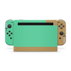 The Legend nintendo switches skin ,Colorwave switch skin Green Color Blocking skin Full cover 3m