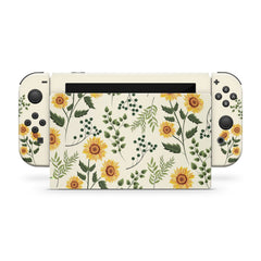 TACKY DESIGN Sunflowers Nintendo Switch Skin Wrap | Floral 3M Vinyl Cover