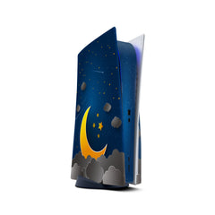 Blue Ps5 skin moon, Playstation 5 controller skin clouds, Vinyl 3m stickers Full wrap cover