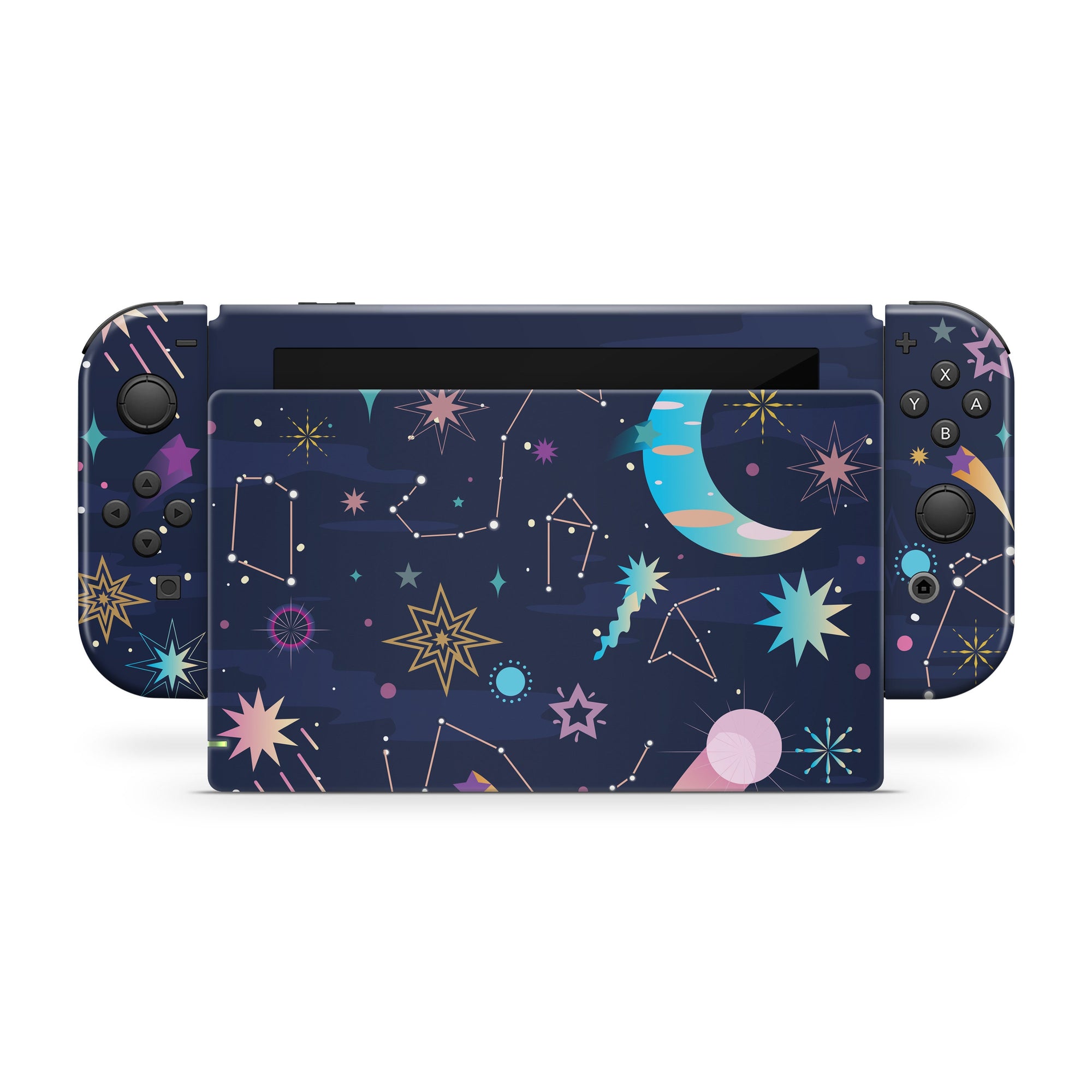 Nintendo switches skin Stars and zodiac, Blue moon switch skin Full cover 3m