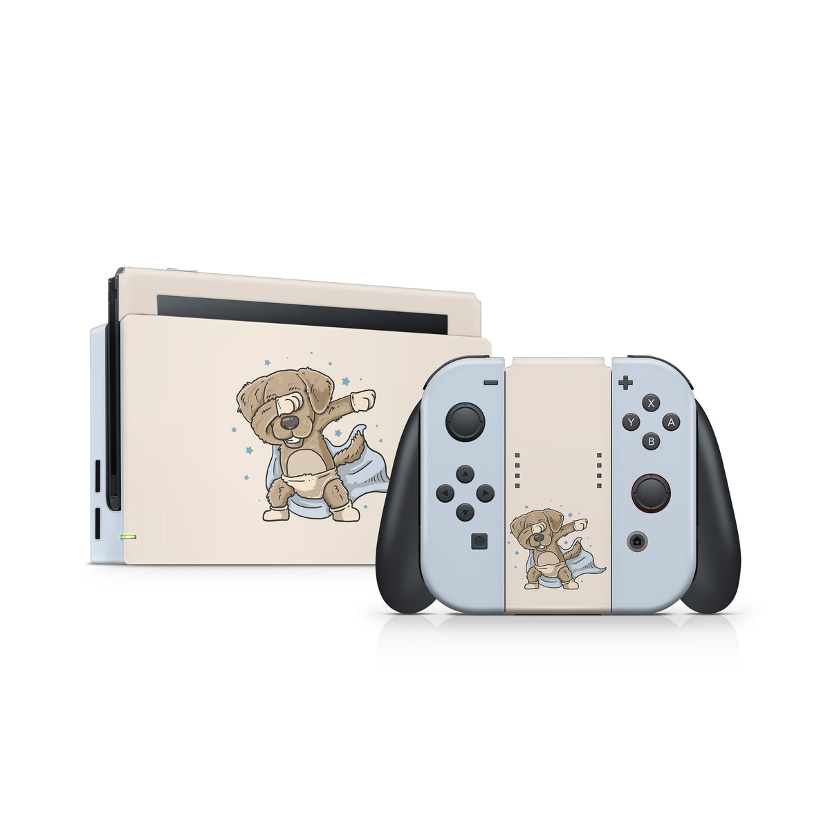 TACKY DESIGN Kawaii Nintendo Switch Skin Wrap | Cute Dog Pet 3M Vinyl Full Cover