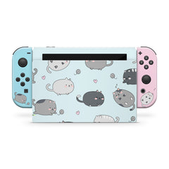 Kawaii nintendo switches skin, Cute Cats switch skin, Pet pastel switch skin Full wrap 3m