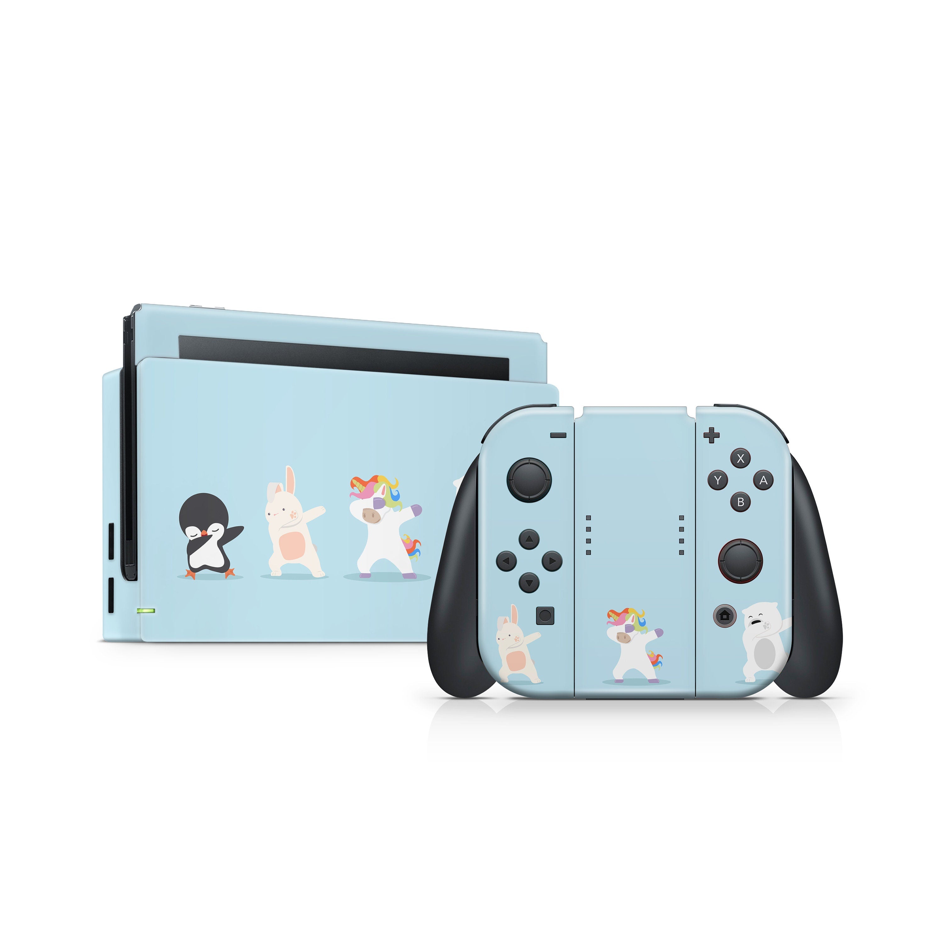 Cute animals nintendo switches skin, Kawaii switch skin, Pet pastel switch skin Full wrap 3m