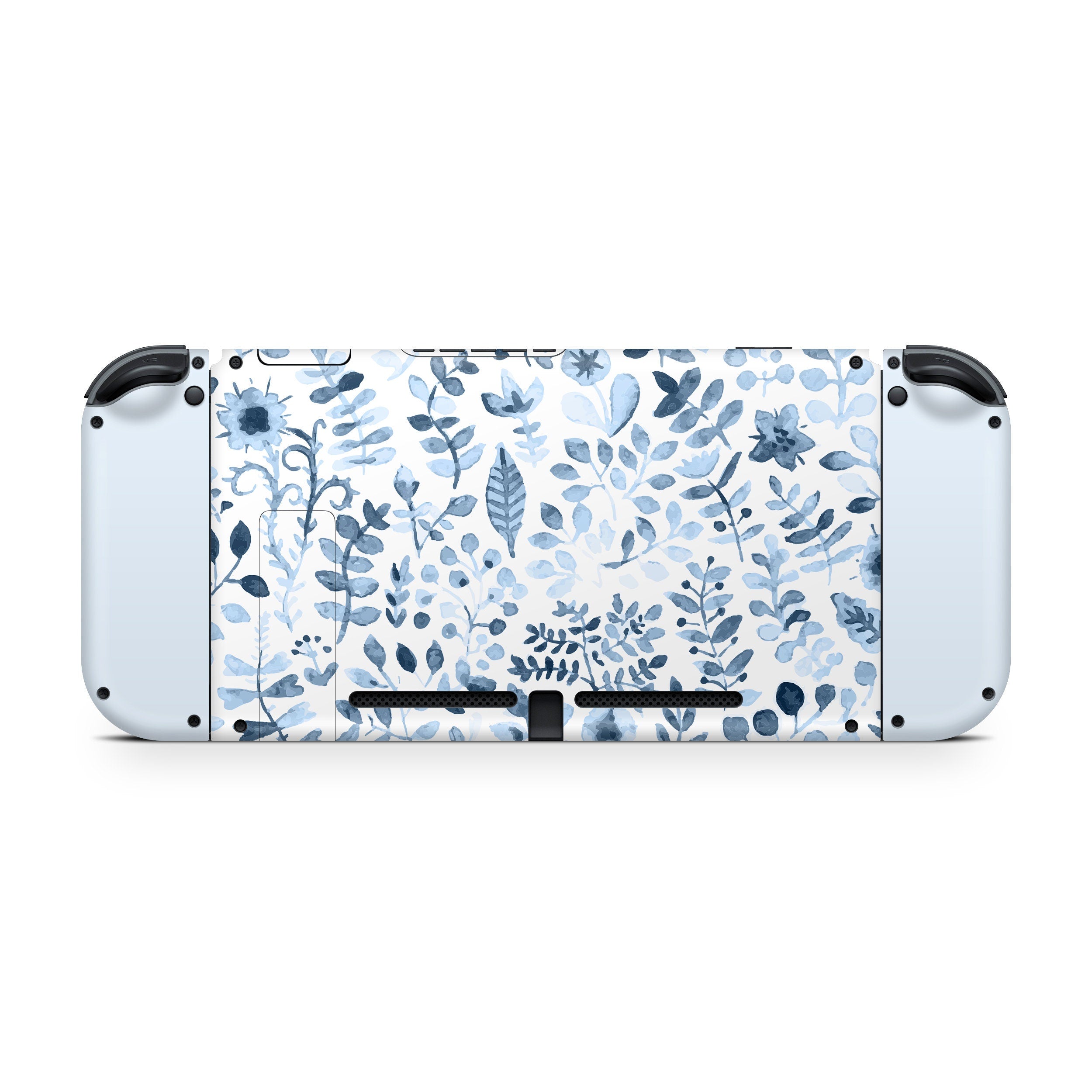 Nintendo switches skin Flowers, Blue switch skin Full cover decal vinyl 3m stickers