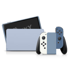 Retro Nintendo switches oled skin , Pastel Blue Colorwave switch oled skin Color Blocking Full wrap cover 3m