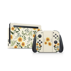 TACKY DESIGN Sunflowers Nintendo Switch Skin Wrap | Floral 3M Vinyl Cover