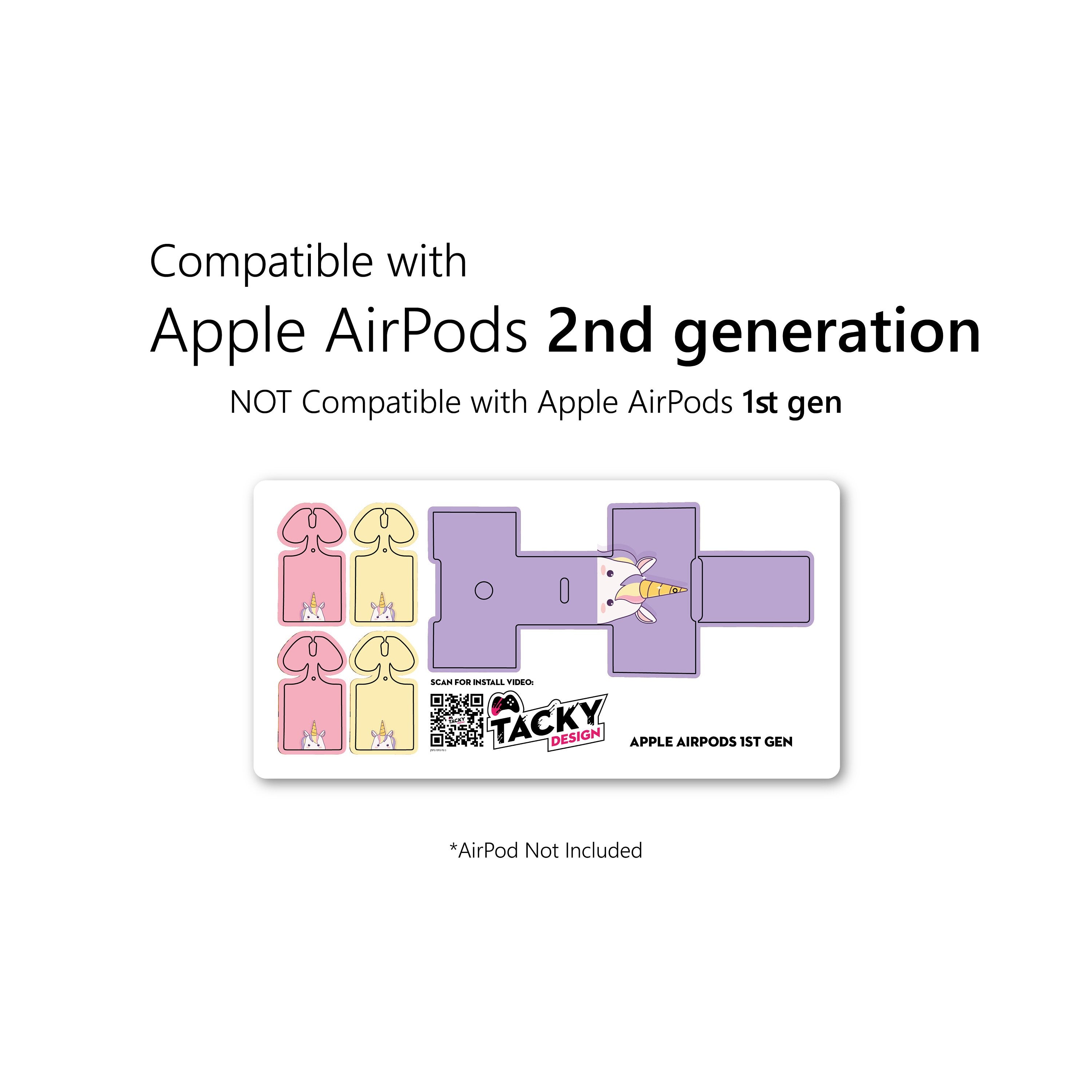 Unicorn Apple Airpod Skins, Kawaii Airpods Sticker for airpods 1 & 2 Vinyl 3m, Airpods skin earbuds, Airpods Protective Full wrap Cover