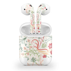 Floral Apple Airpod Skins, Flowery Airpods Sticker for airpods 1 & 2 Vinyl 3m, Airpods skin earbuds, Airpods Protective Full wrap Cover