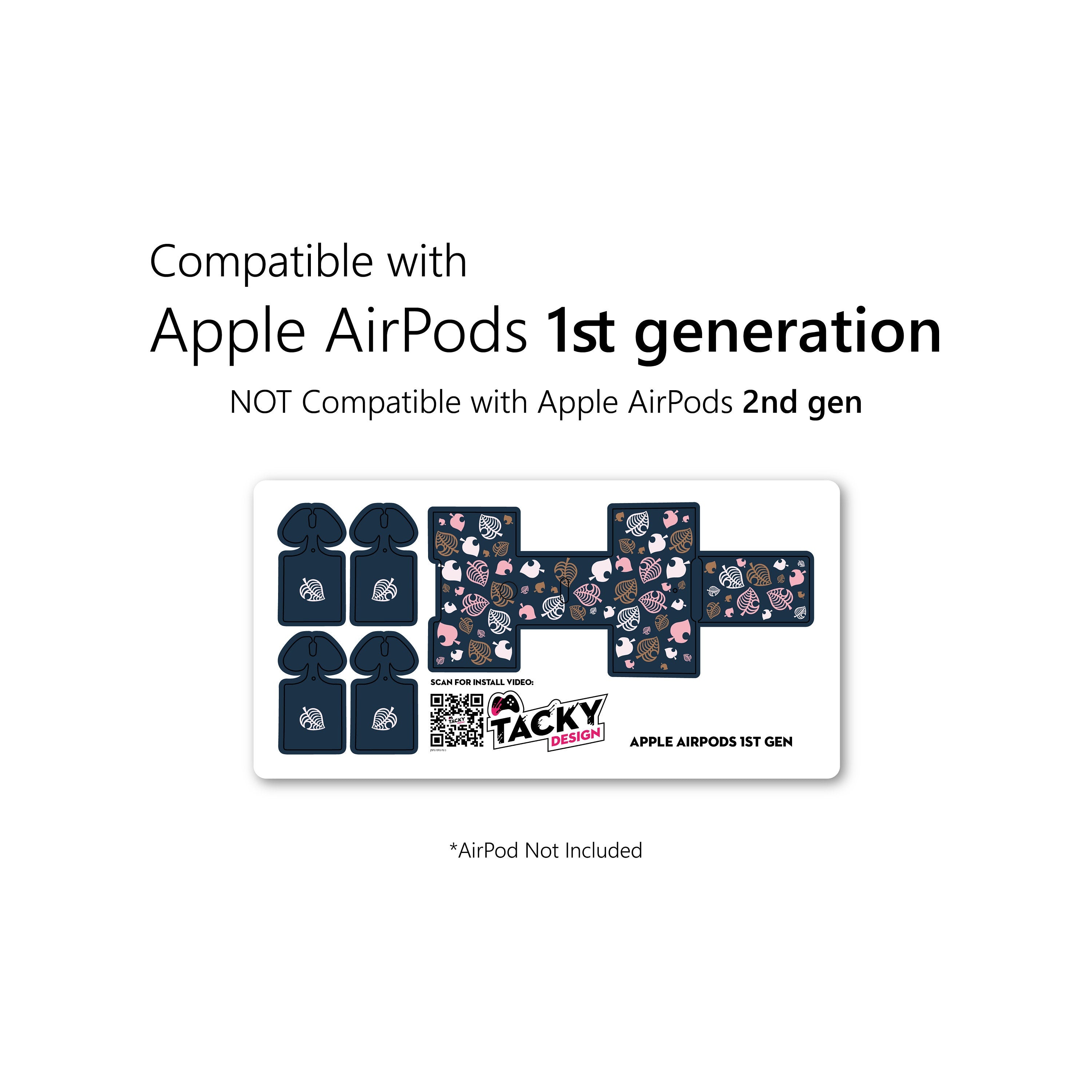 Leaves Apple Airpod Skins, Leaf Airpods Sticker for airpods 1 & 2 Vinyl 3m, Airpods skin earbuds, Airpods Protective Full wrap Cover