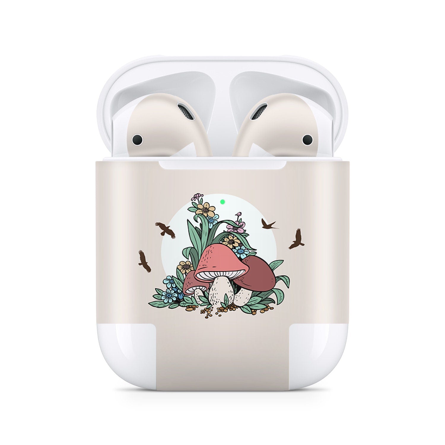 Kawaii Apple Airpod Skins, Mushroom Airpods Sticker for airpods 1 & 2 Vinyl 3m, Airpods skin earbuds, Airpods Protective Full wrap Cover