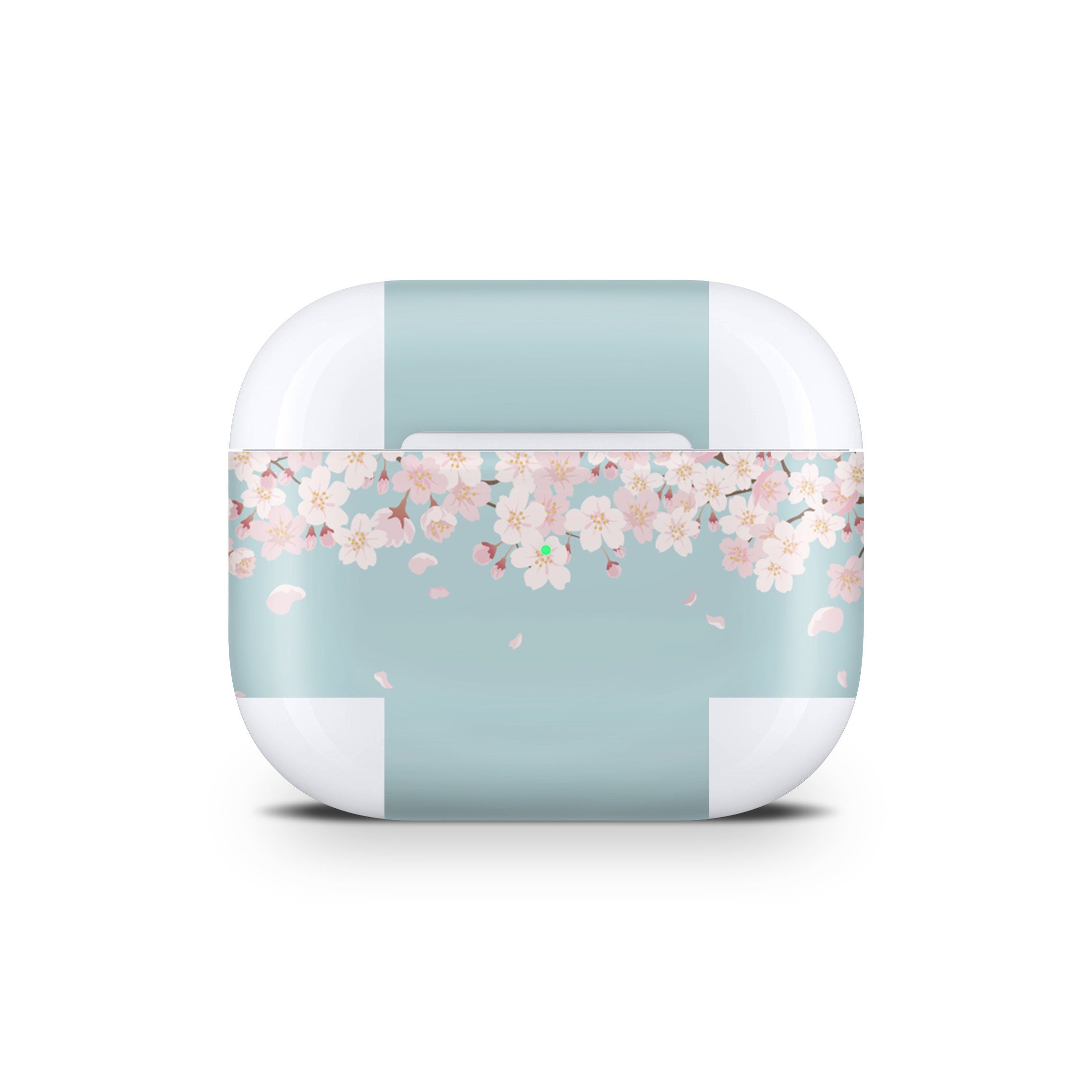 Sakura Apple Airpod Skins, Blue Airpods Sticker for Airpods 3 skin Vinyl 3m, Airpods skin earbuds, Airpods Protective Full wrap Cover